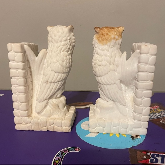 Vintage Owl Sandstone Bookends - Picture 3 of 5